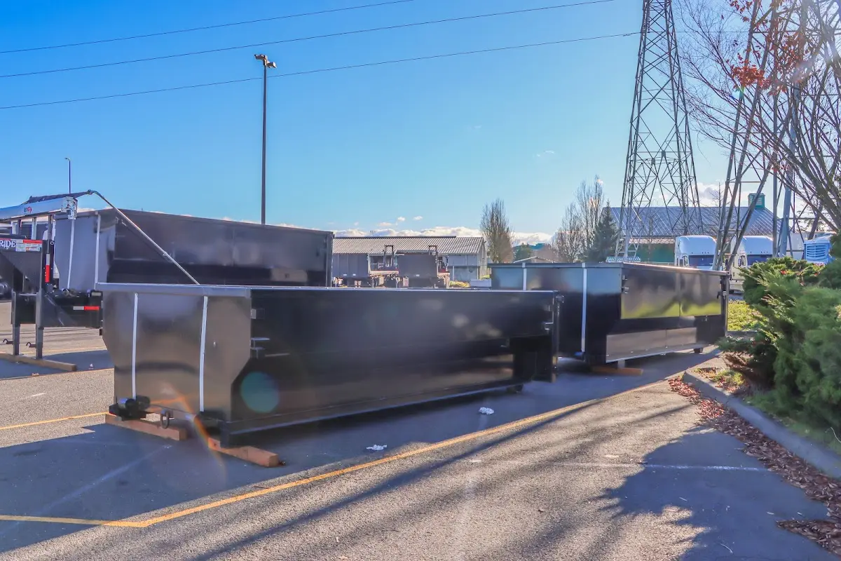 Roll-off dumpster ready for waste disposal at job site for Construction Dumpster Rental in New Windsor